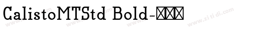 CalistoMTStd Bold字体转换